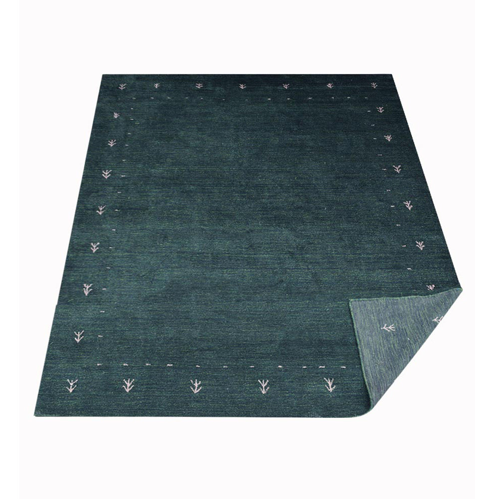 Dale Hand Knotted Silk & Wool Blue Area Rug