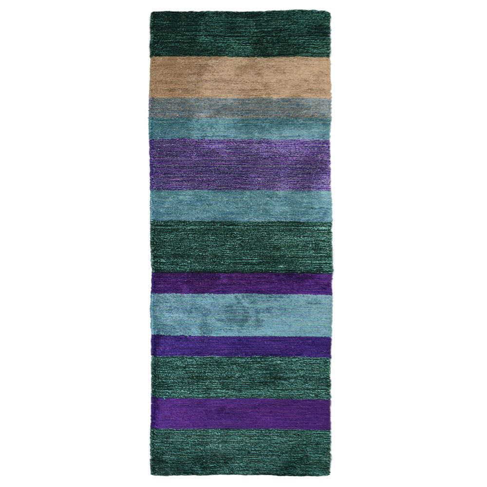 Halston Hand Knotted Loom Silk Mix Area Rug