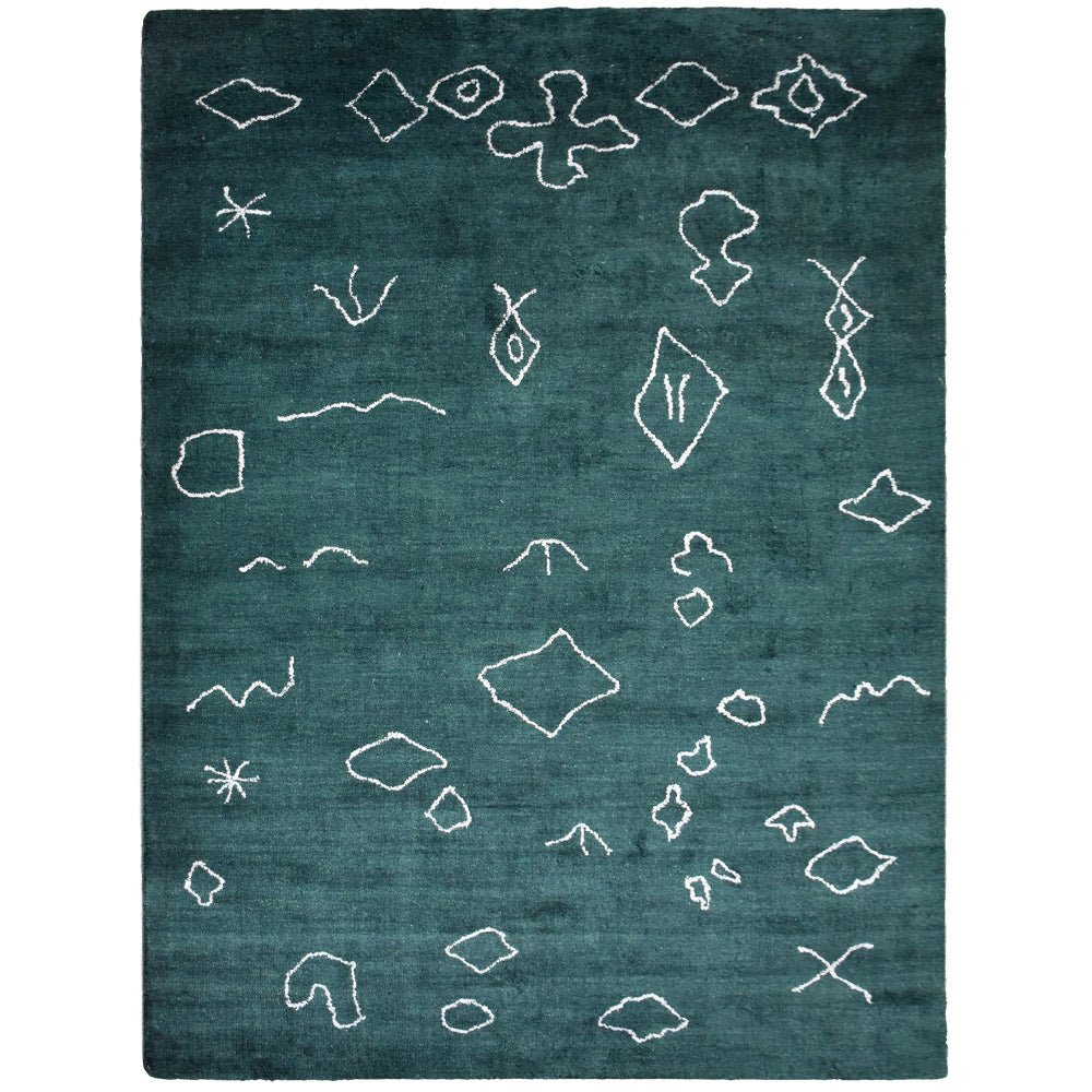 Ava Hand Knotted Silk & Wool Area Rug