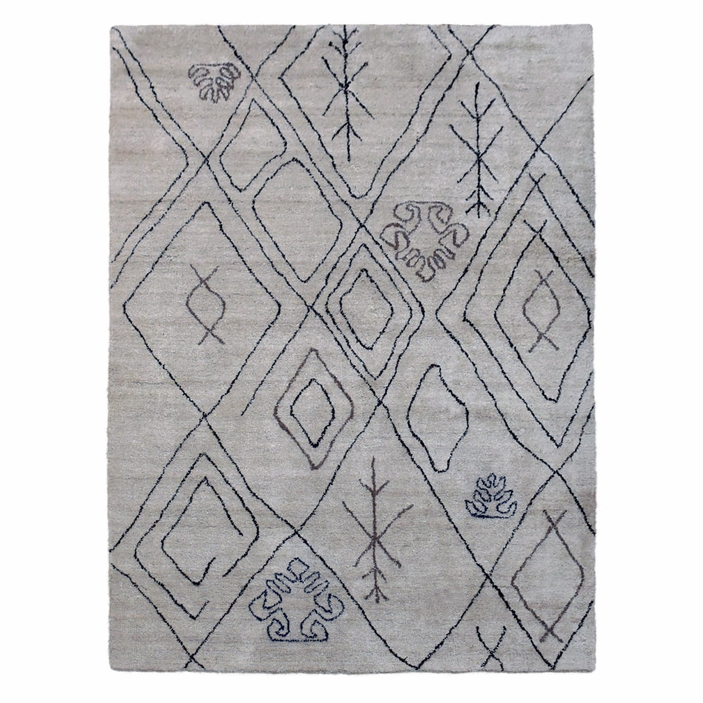 Niseko Hand Knotted Loom Silk Mix Area Rug