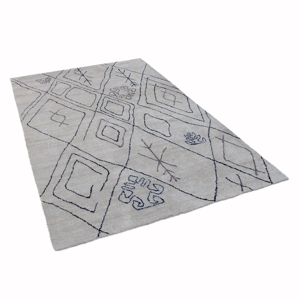 Niseko Hand Knotted Loom Silk Mix Area Rug