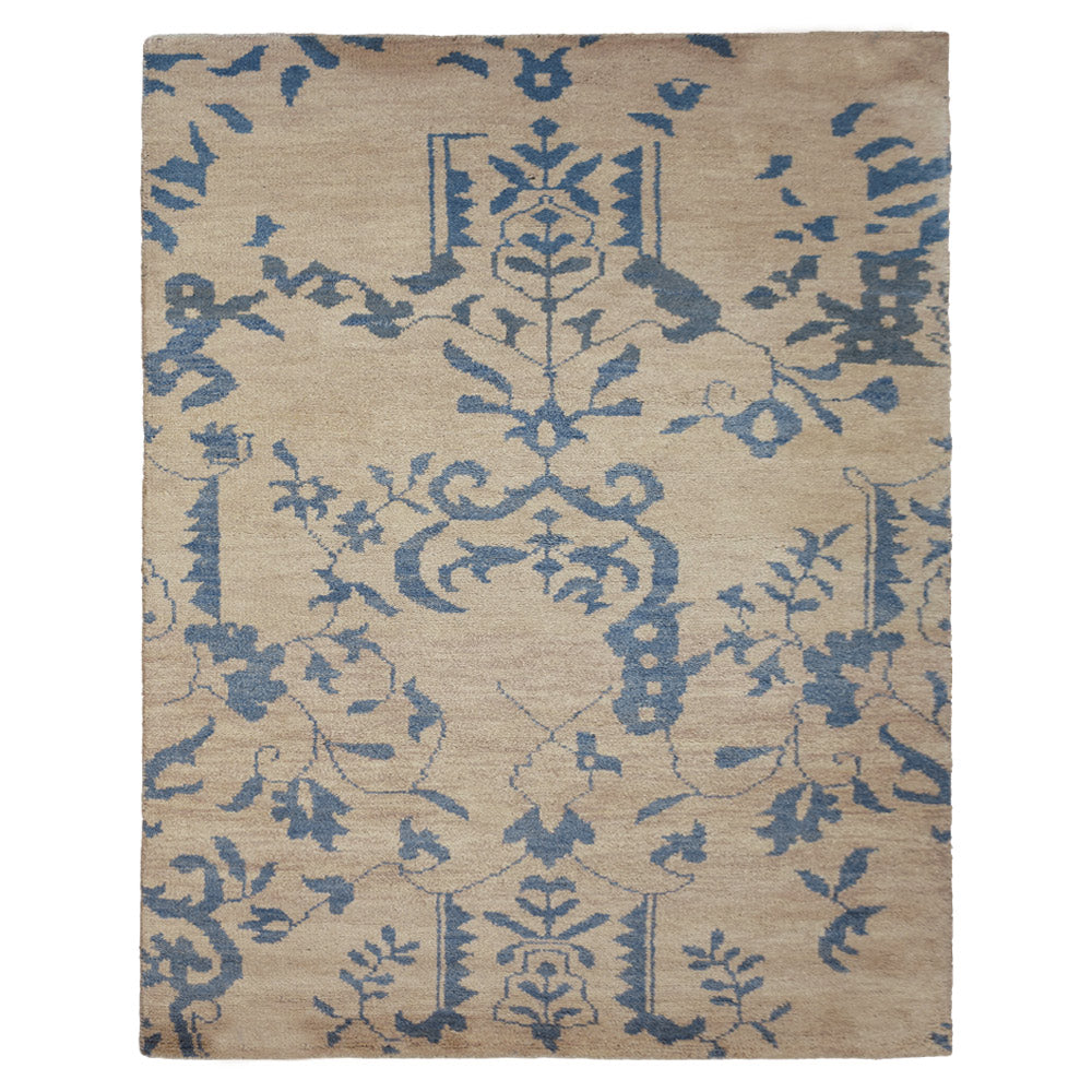 Bleu Hand Knotted Wool Rug