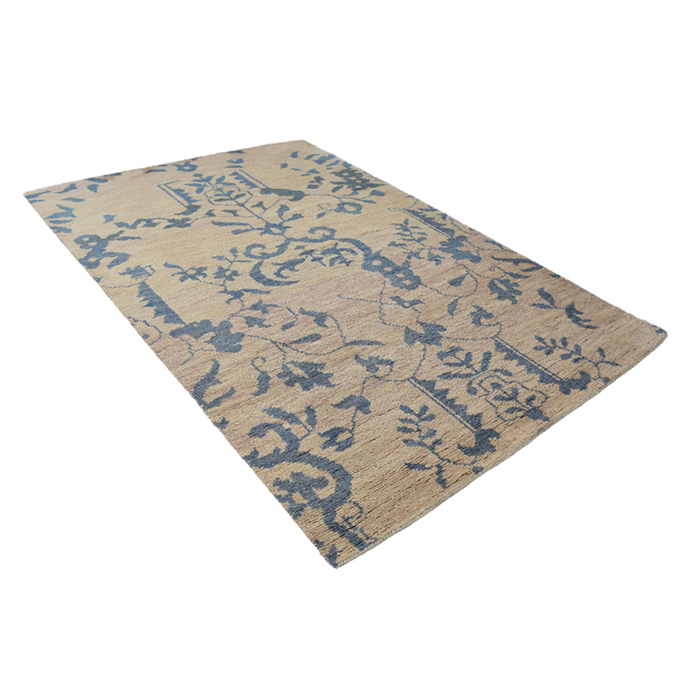 Bleu Hand Knotted Wool Rug