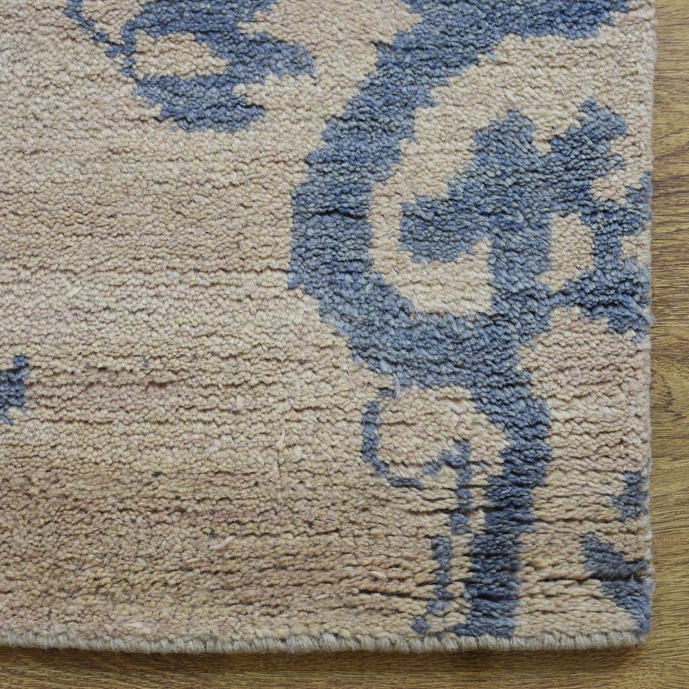 Bleu Hand Knotted Wool Rug