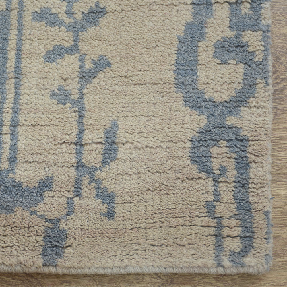 Bleu Hand Knotted Wool Rug