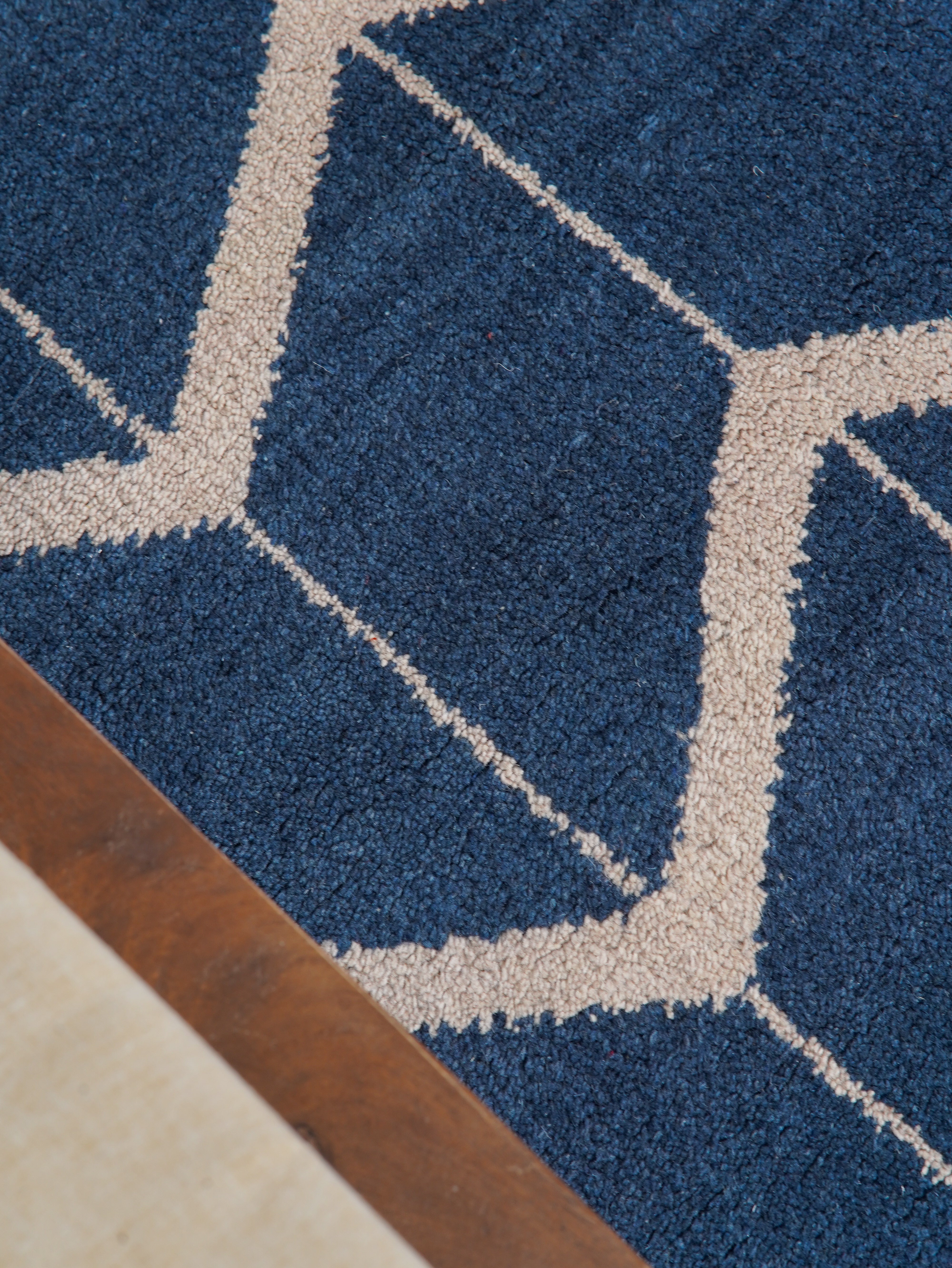 Chevron Hand Knotted Wool Area Rug
