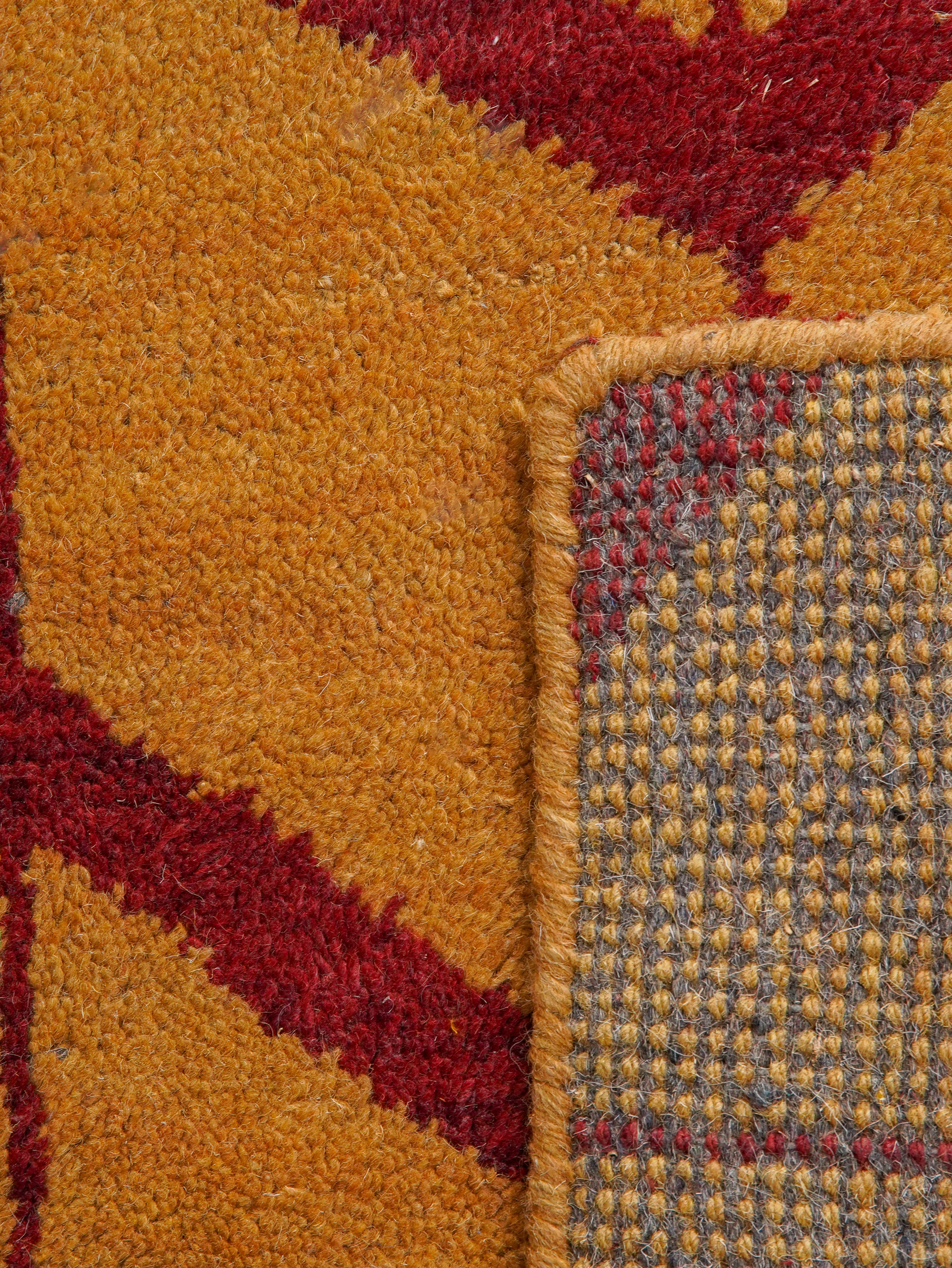 Chevron Hand Knotted Wool Area Rug