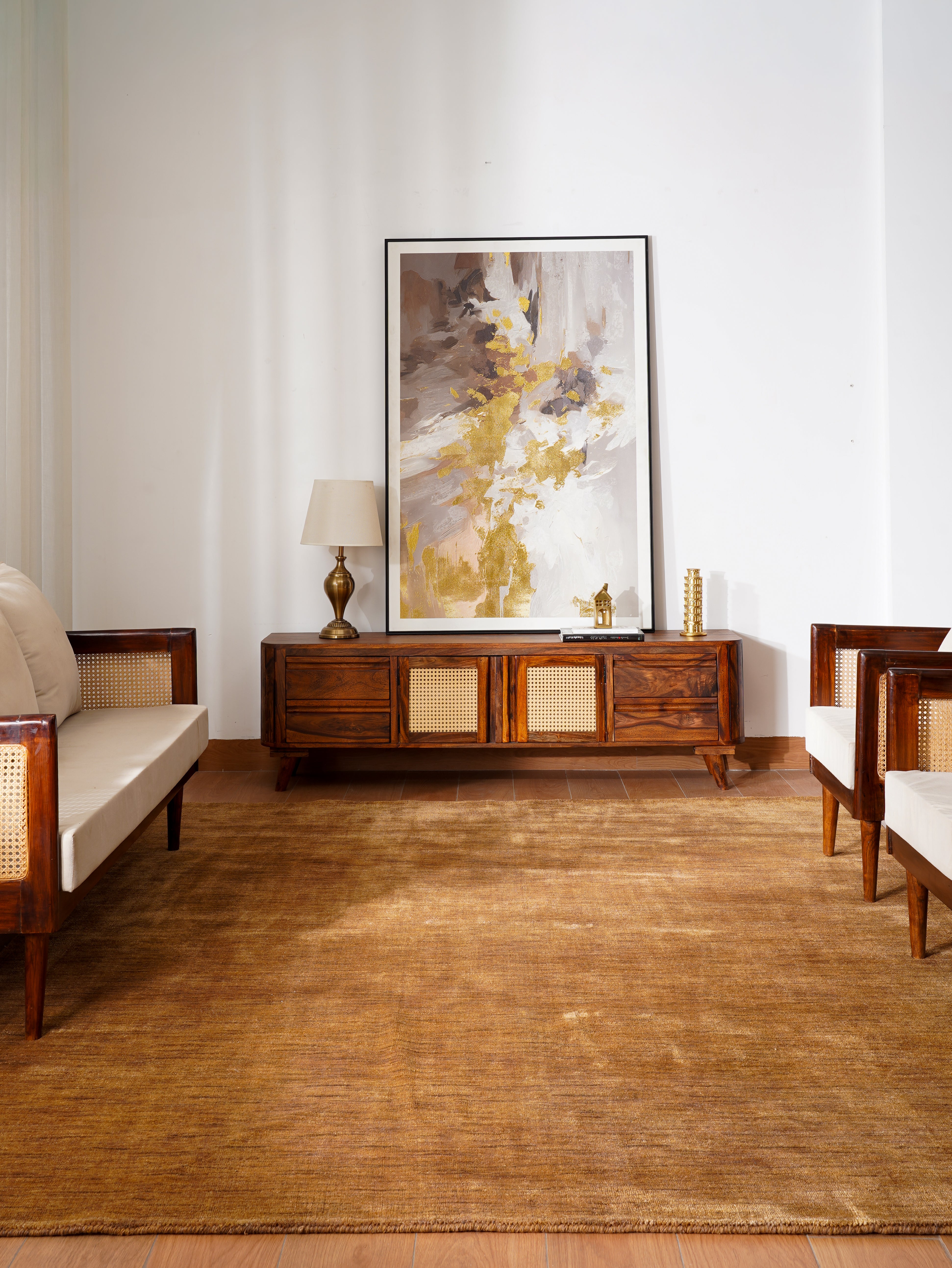 Luxury Hand-Knotted Solid Area Rug – Timeless Modern Design