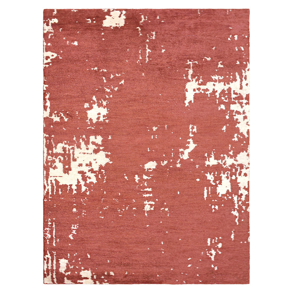 Rust Echo Hand Knotted Recycled Silk Rug