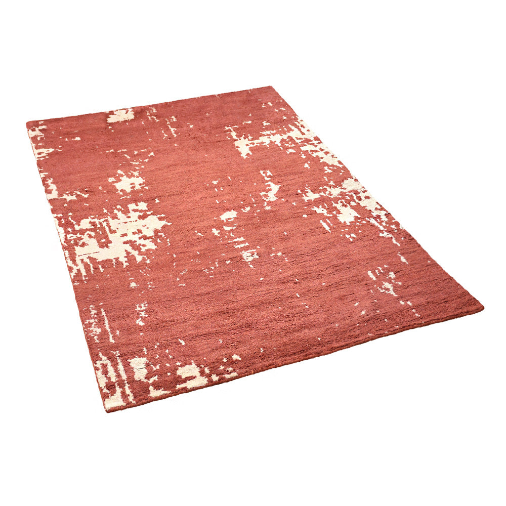 Rust Echo Hand Knotted Recycled Silk Rug