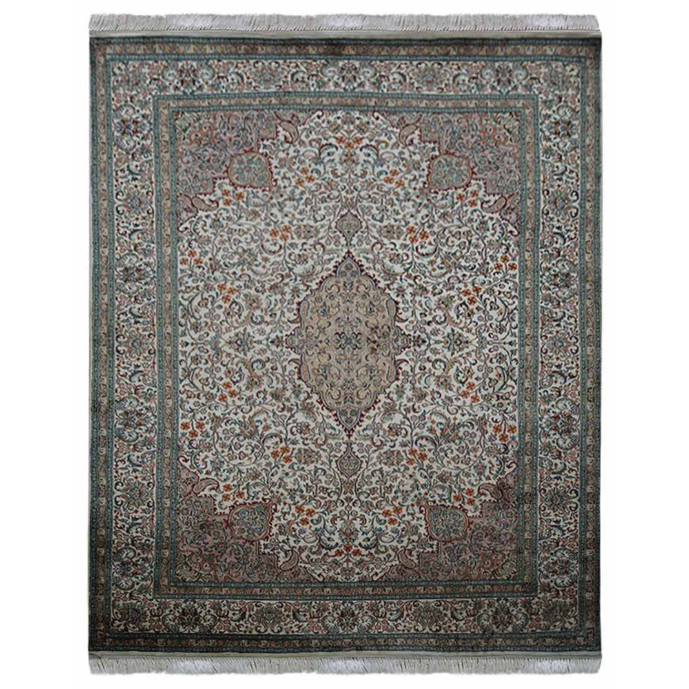 Williamsburg Hand Knotted Persian Original Silk Area Rug