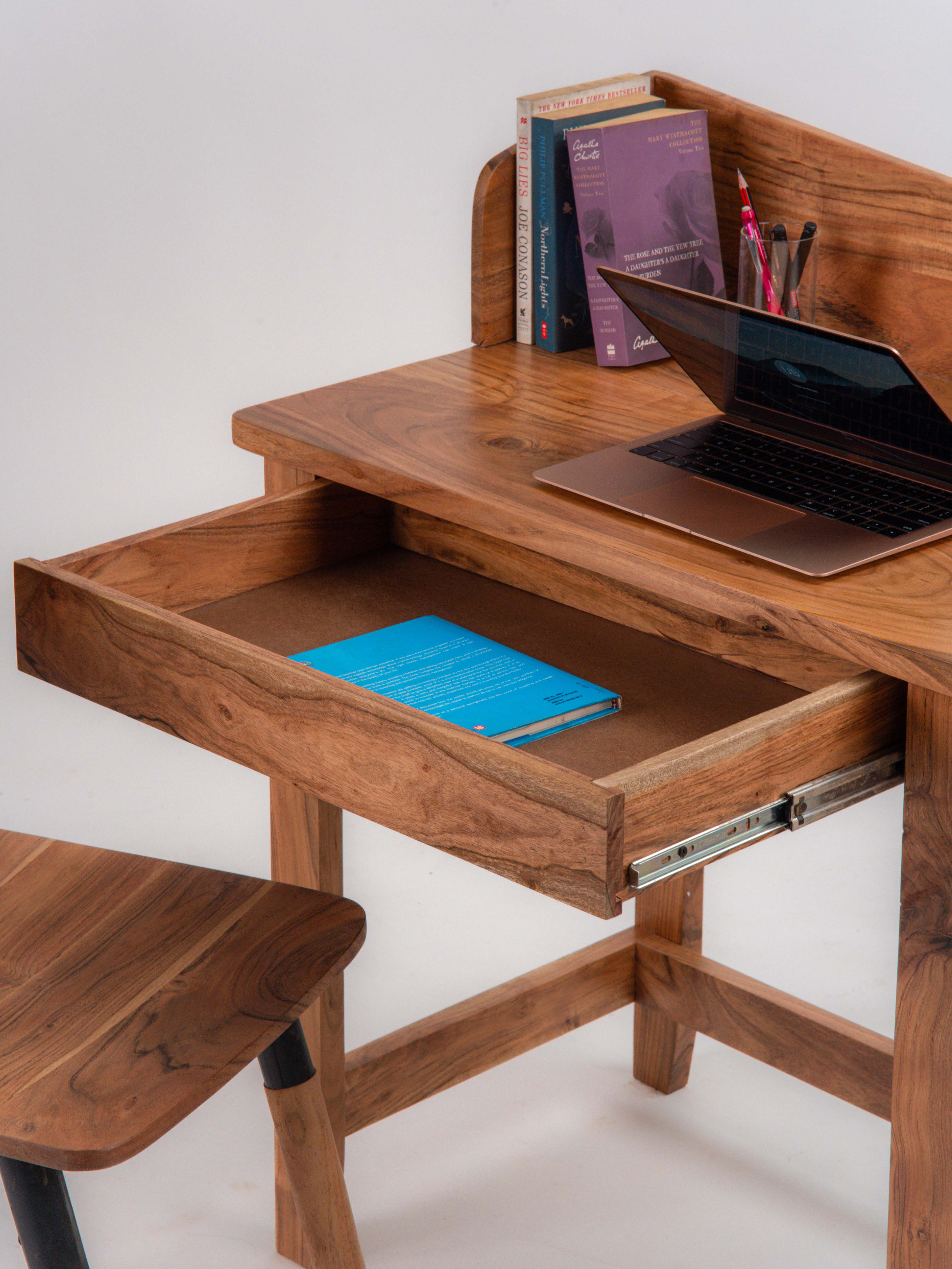 Pinnacle Solid Wood Desk - Natural