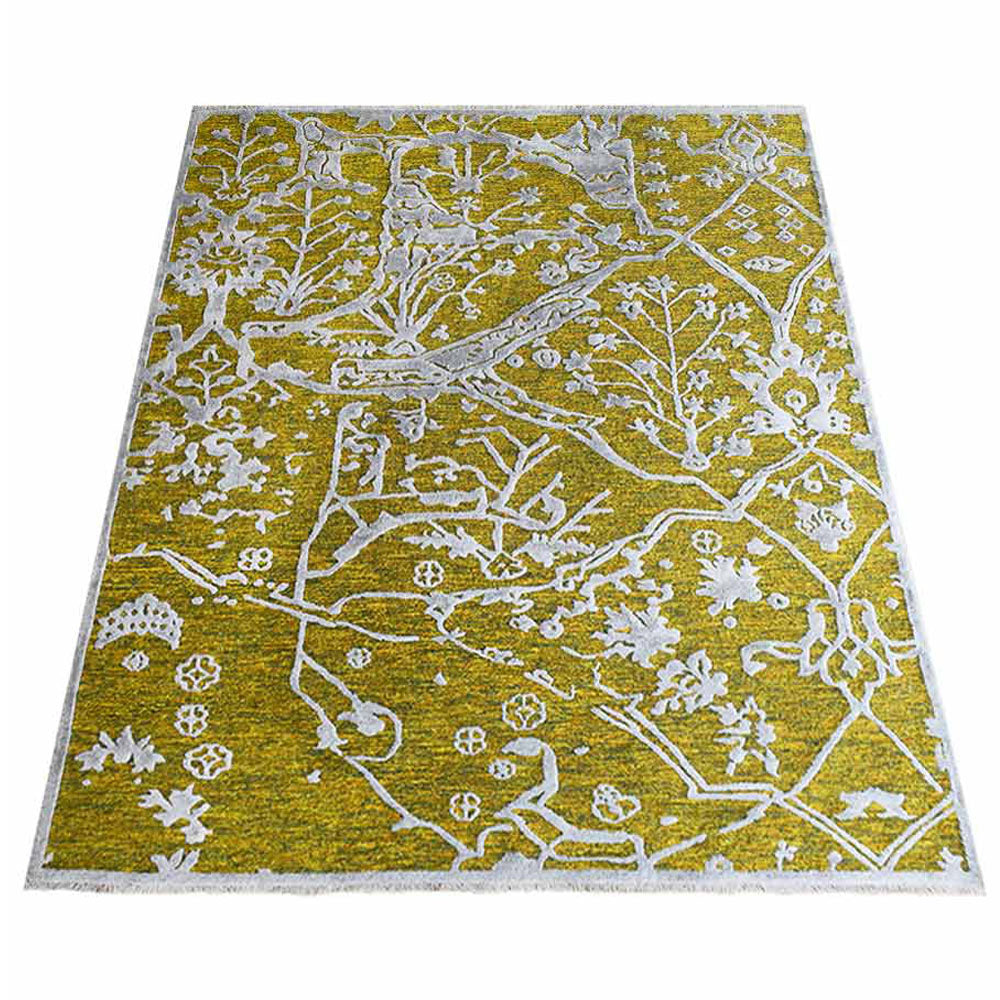 Sajan Hand Knotted Sumak Silk And Wool Area Rug