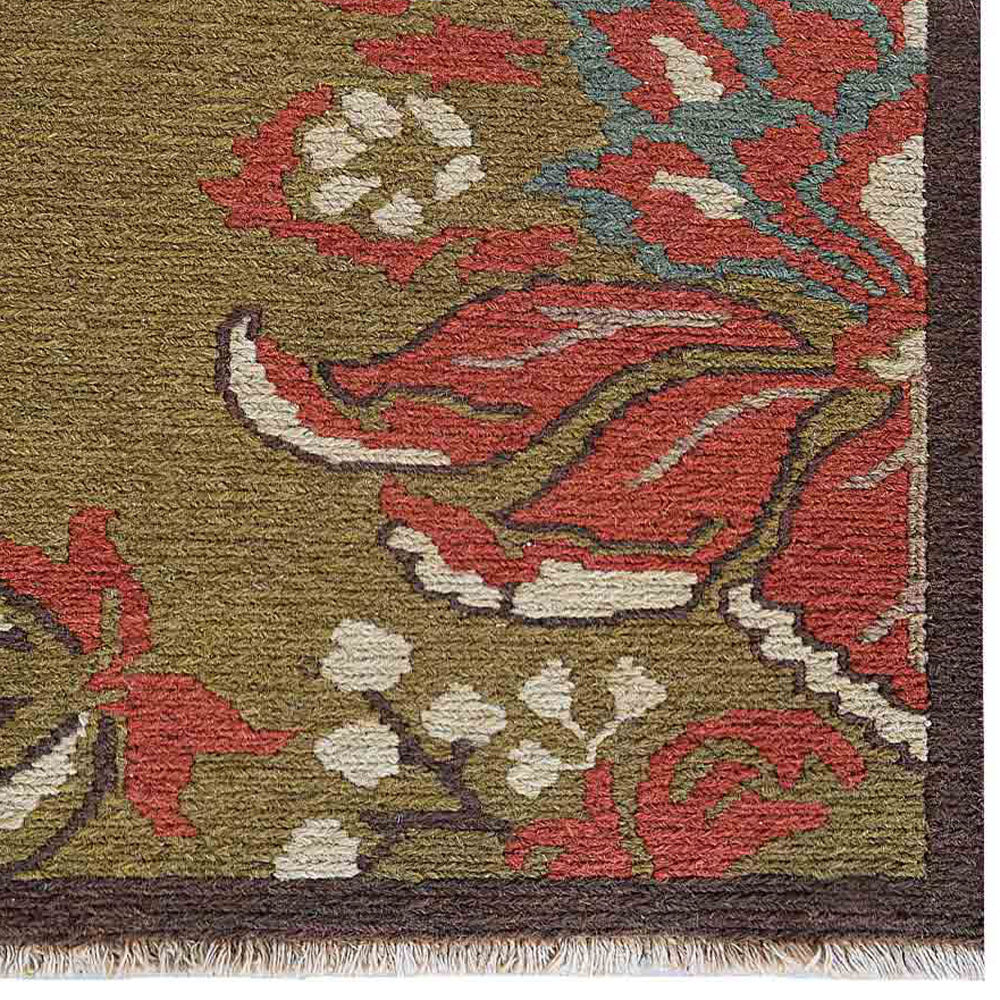 Lekh Hand Knotted Sumak Wool Area Rug