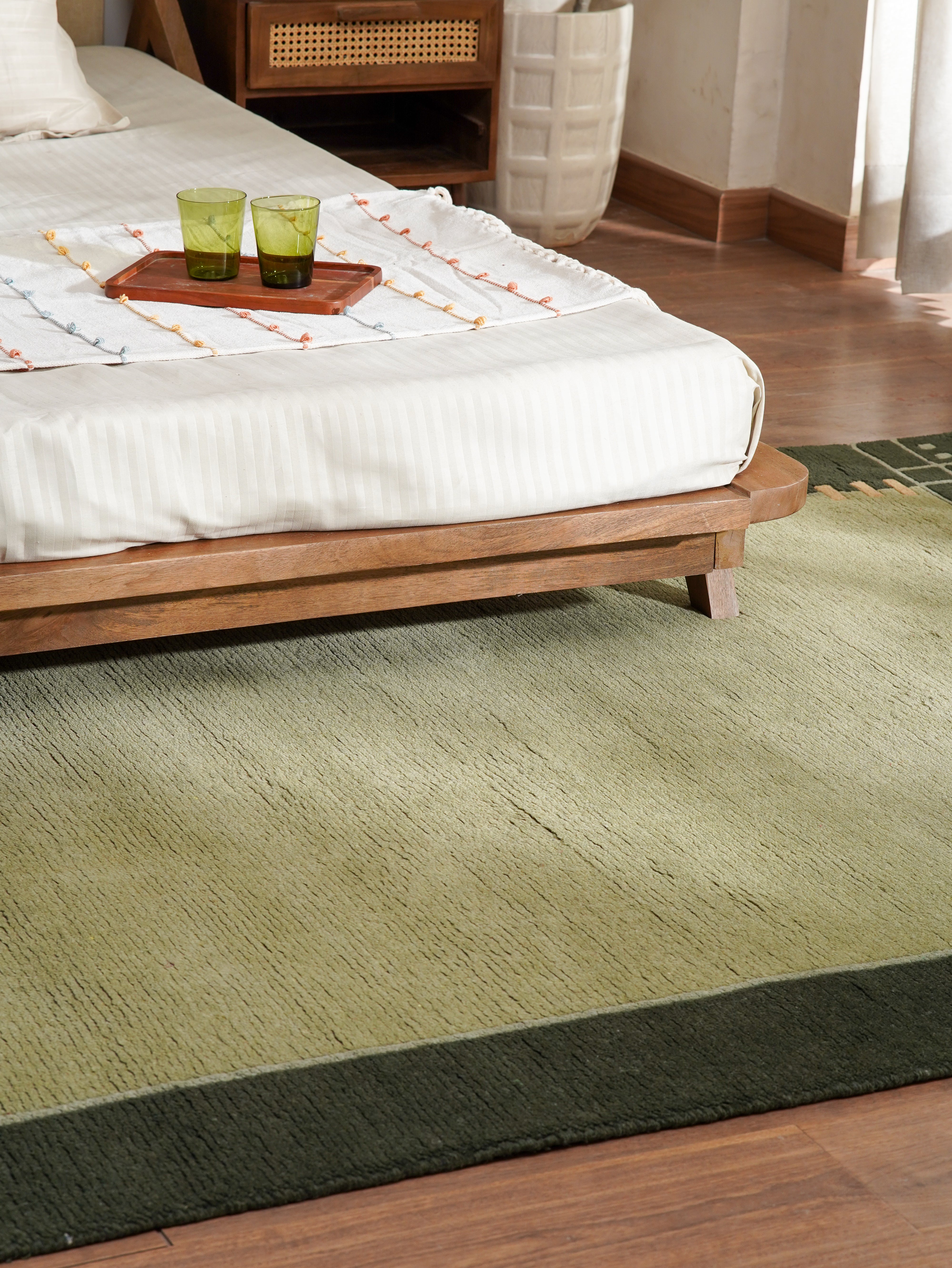 Frame Hand Knotted Tibbati Rug