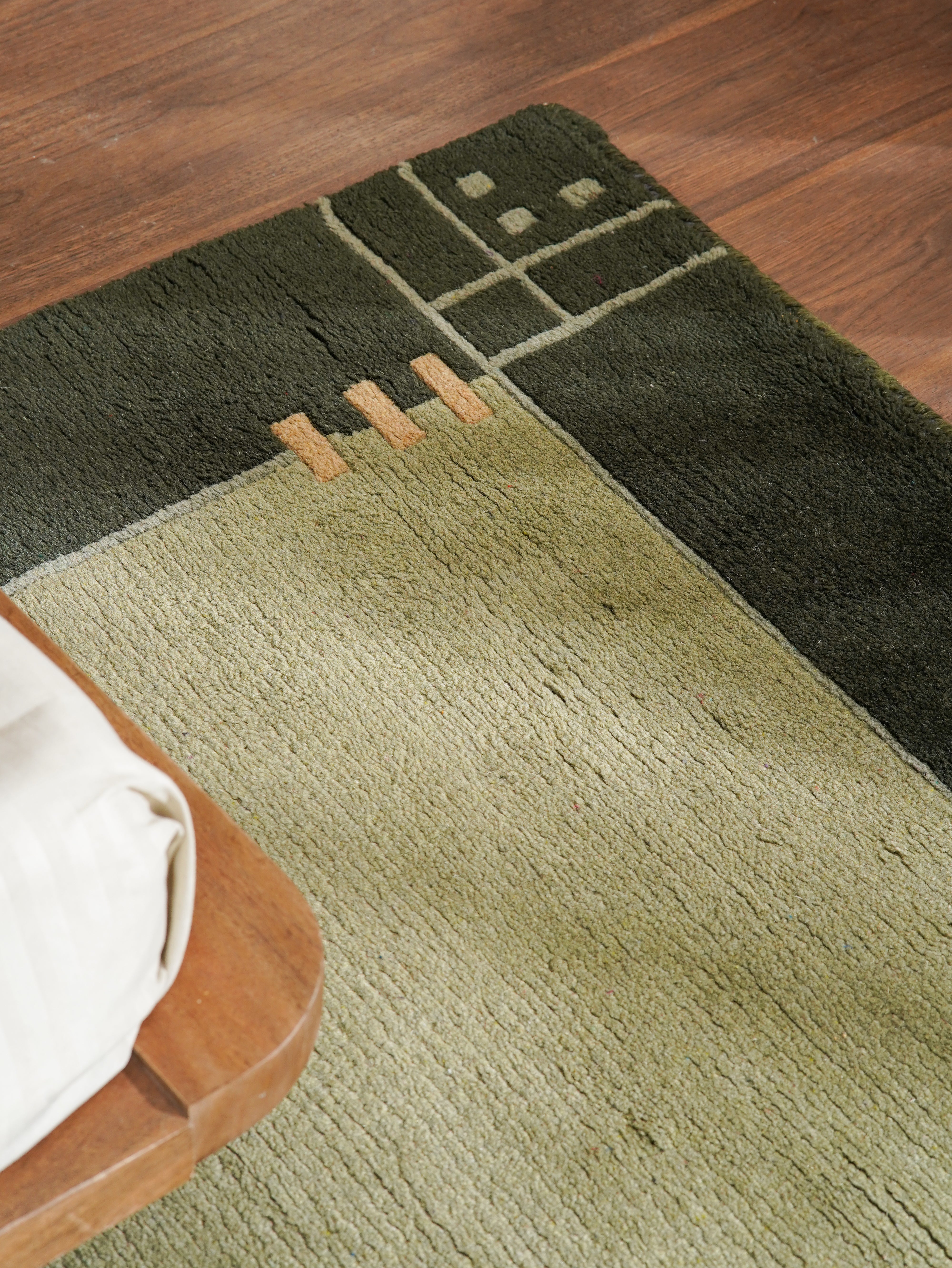 Frame Hand Knotted Tibbati Rug