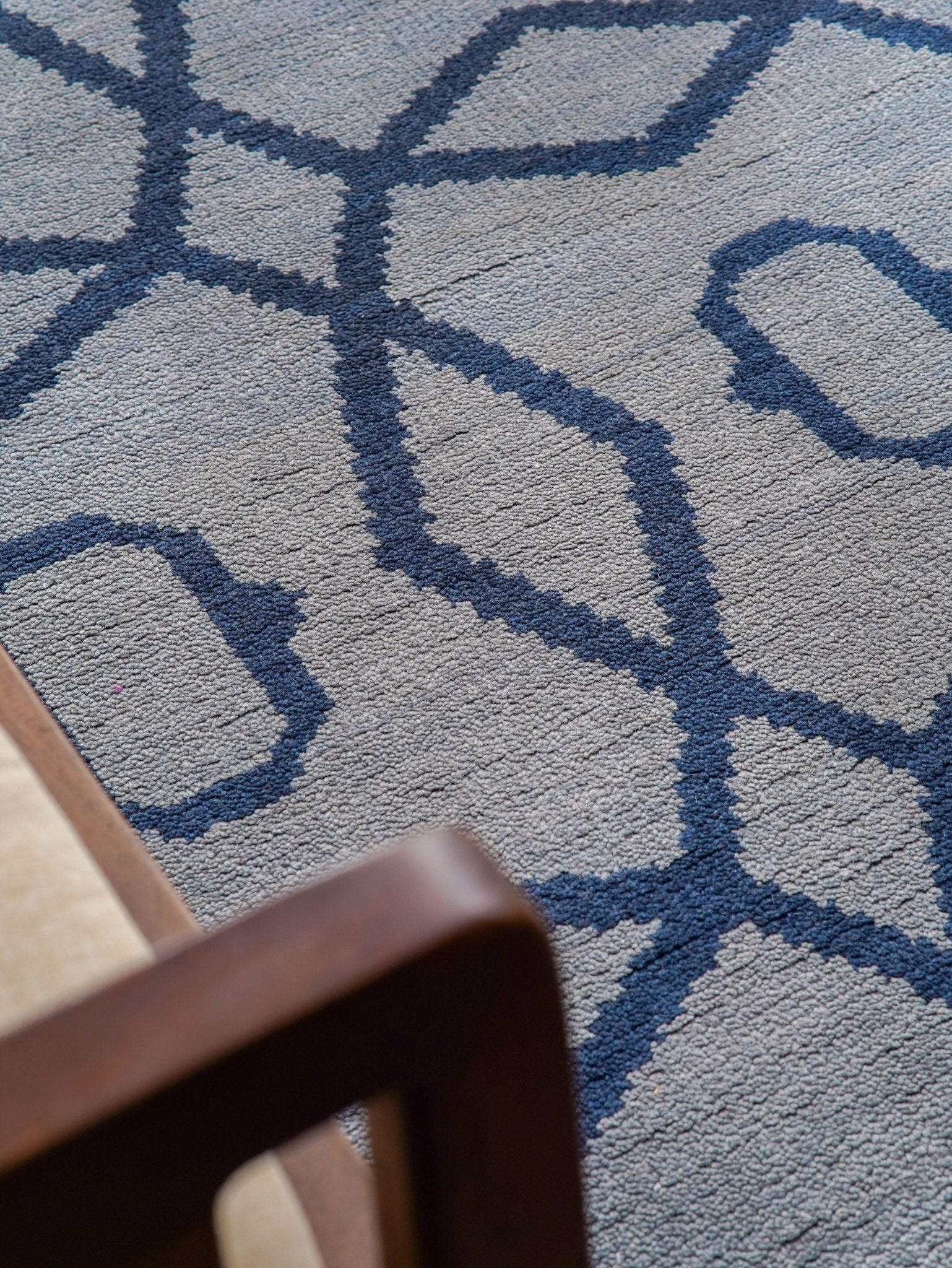 Azure Hand Knotted Wool Light Blue Area Rug - BBH HOMES LLC