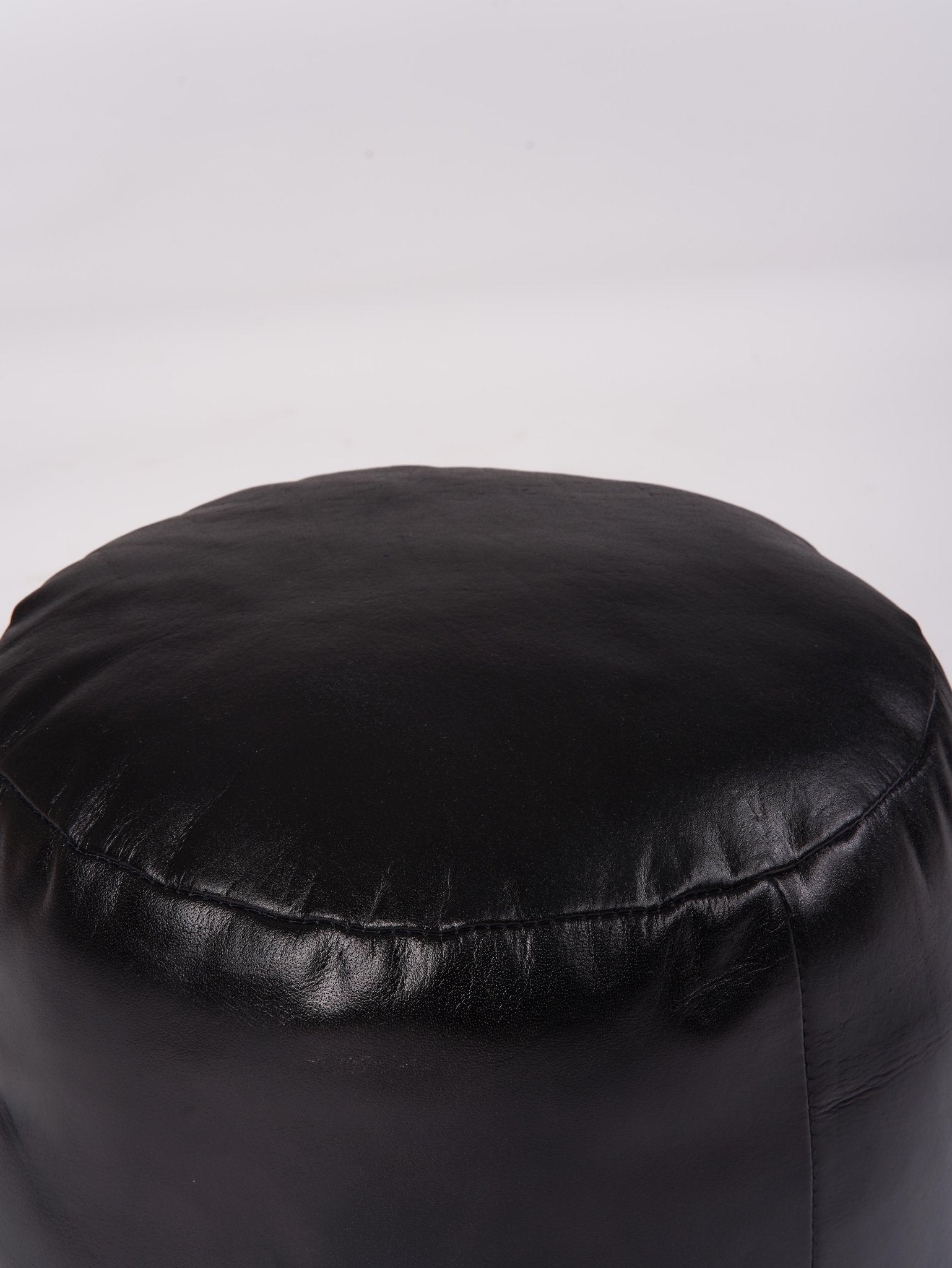 Buffalo Leather Pouf Handmade – Multiple Sizes & Colors | Round or Square | Filled - BBH HOMES LLC