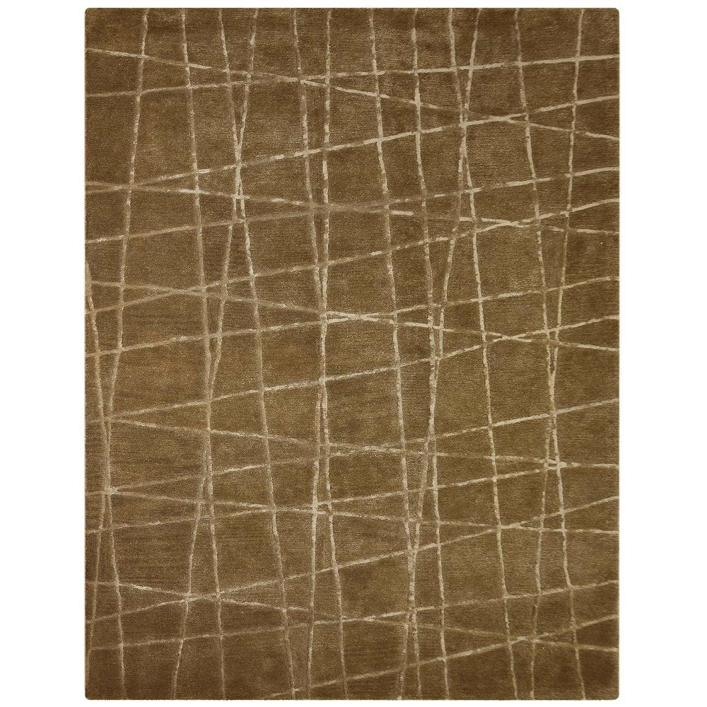Camel Brown Hand Tufted Wool Rug - BBH HOMES LLC
