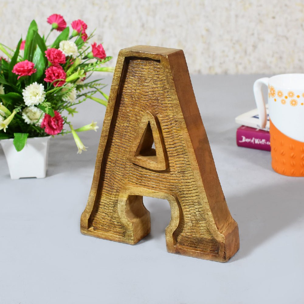 Classic Grain - Finished Mango Wood Alphabet & Number Blocks - BBH HOMES LLC