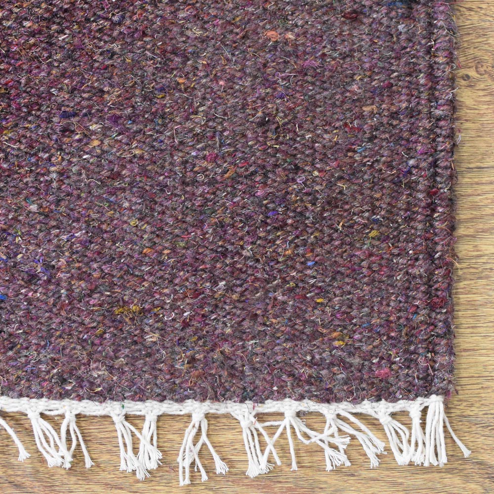 Solid Hand Woven Flat Weave Skittles Kilim Rug