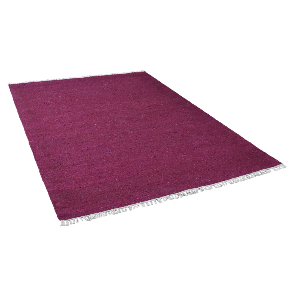 Solid Hand Woven Flat Weave Skittles Kilim Rug