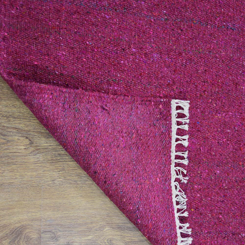 Solid Hand Woven Flat Weave Skittles Kilim Rug