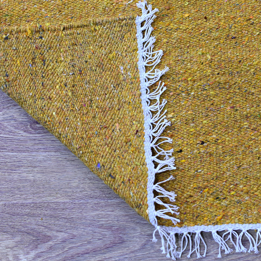 Solid Hand Woven Flat Weave Skittles Kilim Rug