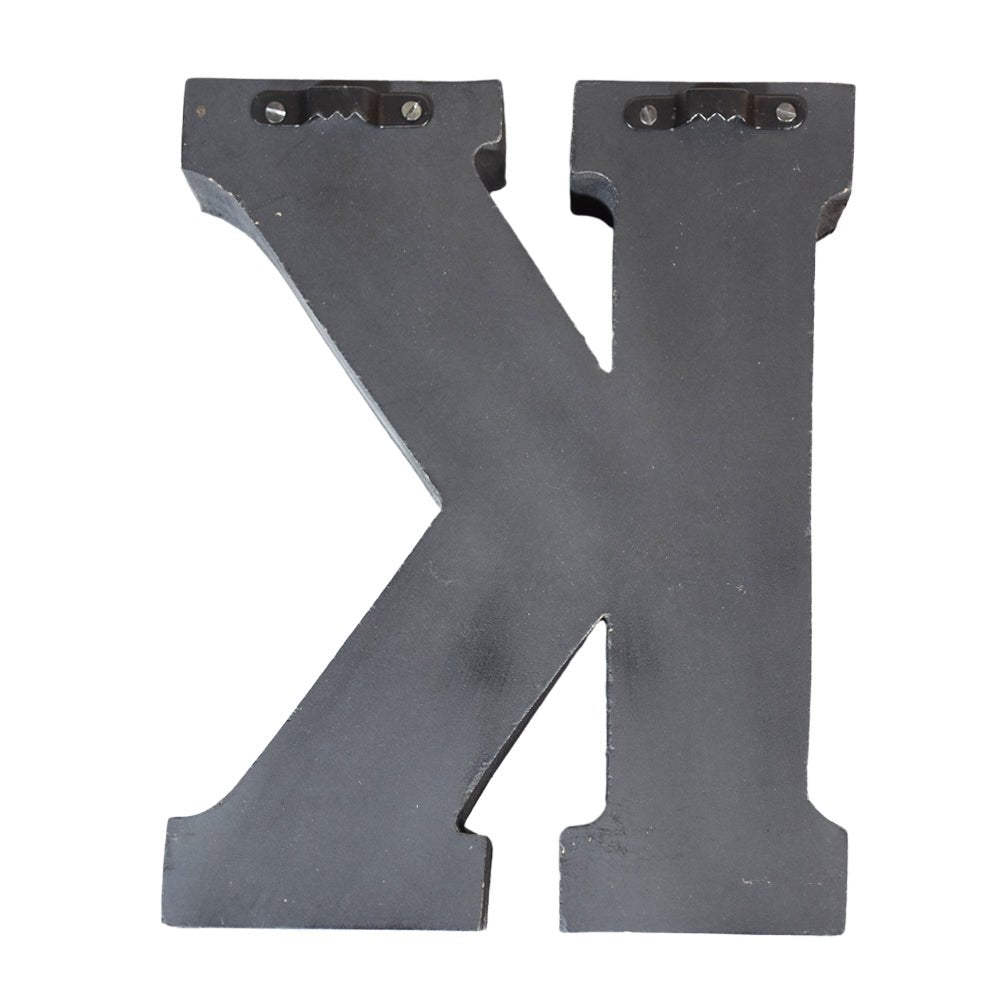 Geometric Gold Accent Mango Wood Letter Block - BBH HOMES LLC