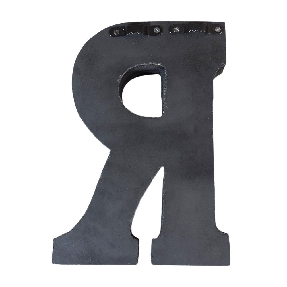 Geometric Gold Accent Mango Wood Letter Block - BBH HOMES LLC