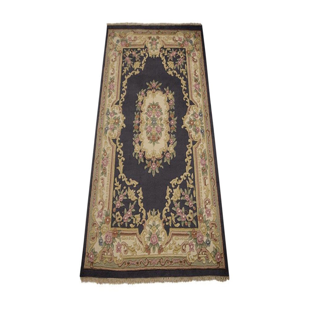Hand Knotted Aras Wool Area Rug Oriental Light Blue - BBH HOMES LLC