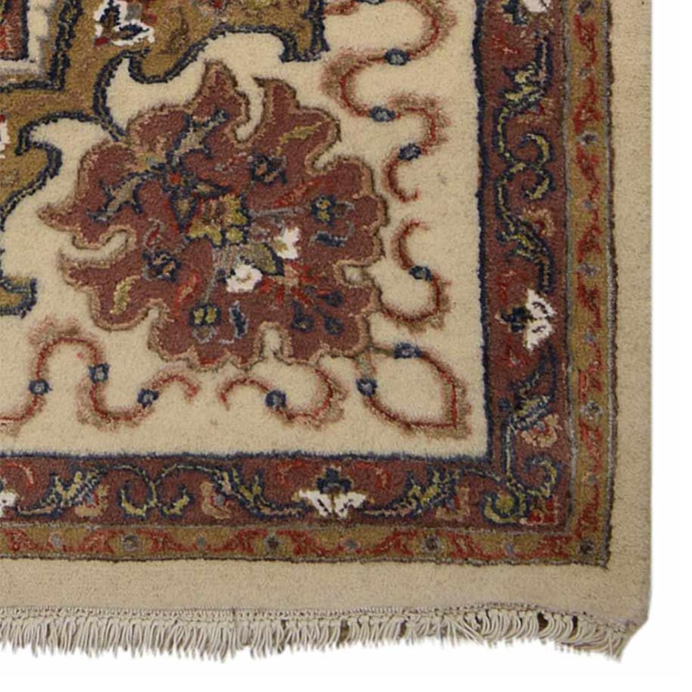 Hand Knotted Isfahan Wool Area Rug Oriental Cream - BBH HOMES LLC