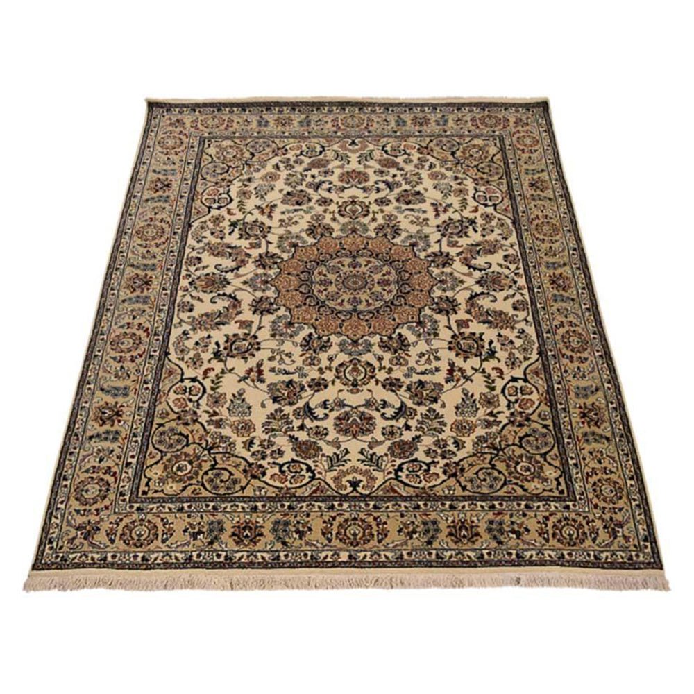 Hand Knotted Isfahan Wool Area Rug Oriental Cream - BBH HOMES LLC