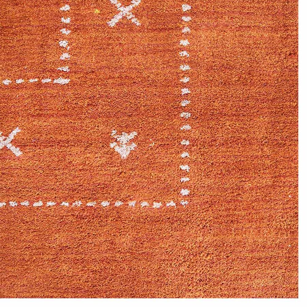 Hand Knotted Loom Silk Area Rug Contemporary Orange - BBH HOMES LLC