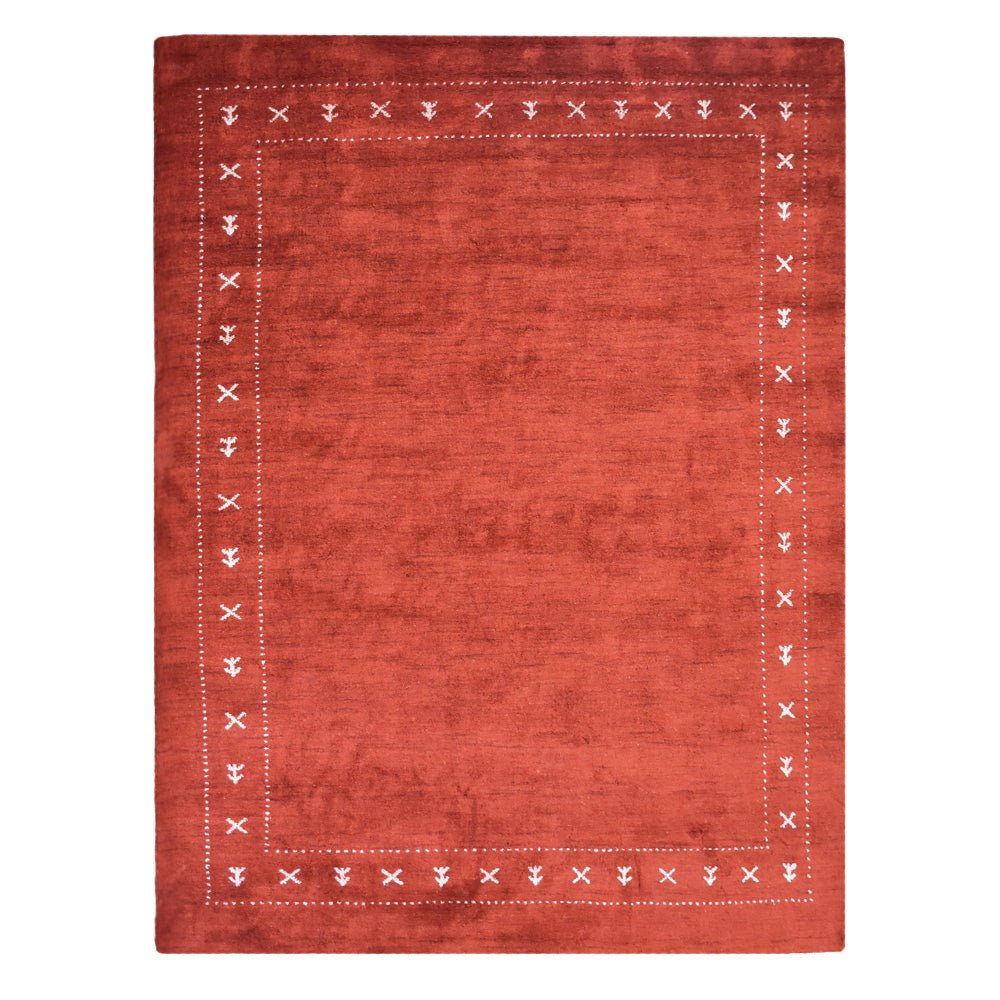 Hand Knotted Loom Silk Area Rug Contemporary Orange - BBH HOMES LLC