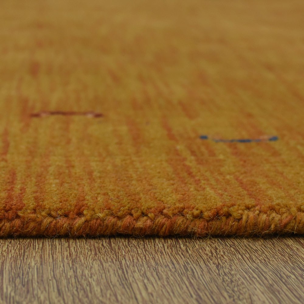 Hand Knotted Loom Wool Area Rug Contemporary Orange - BBH HOMES LLC