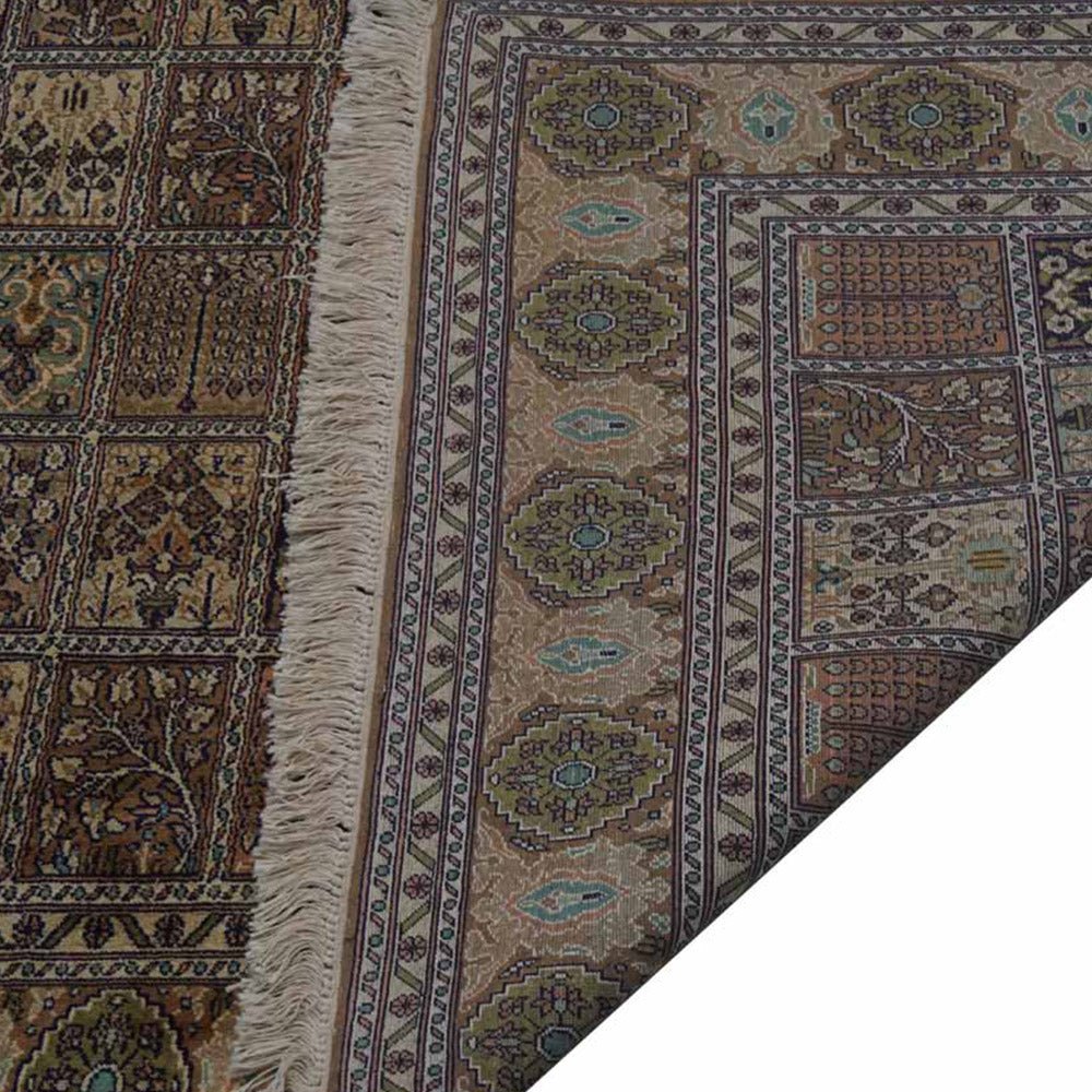 Hand Knotted Persian Original Silk Area Rug Oriental Cream - BBH HOMES LLC