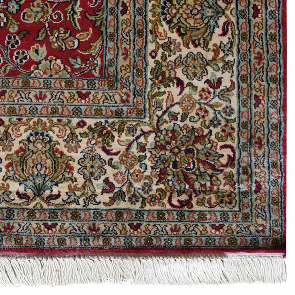 Hand Knotted Persian Original Silk Area Rug Oriental Red - BBH HOMES LLC
