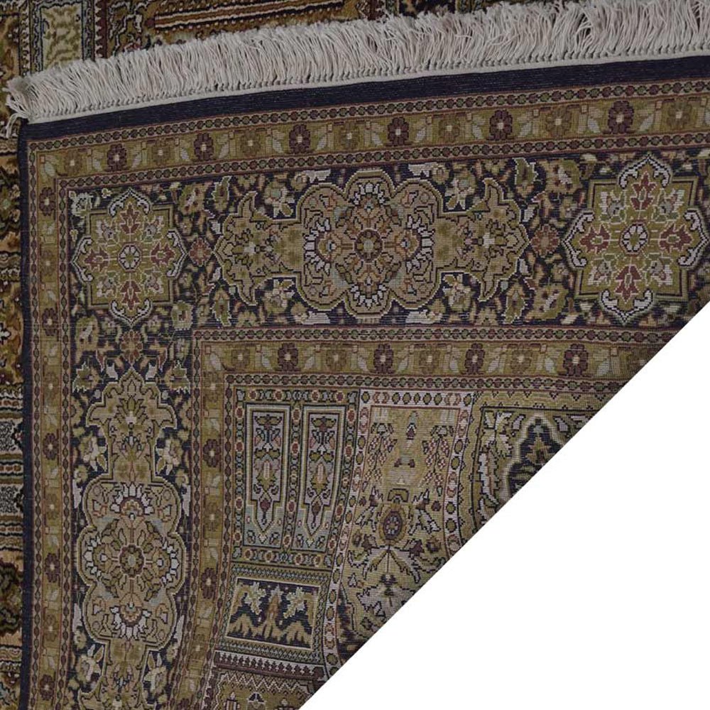 Hand Knotted Persian Original Silk Rectangle Area Rug Oriental Blue - BBH HOMES LLC
