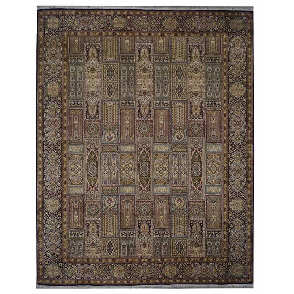 Hand Knotted Persian Original Silk Rectangle Area Rug Oriental Blue - BBH HOMES LLC
