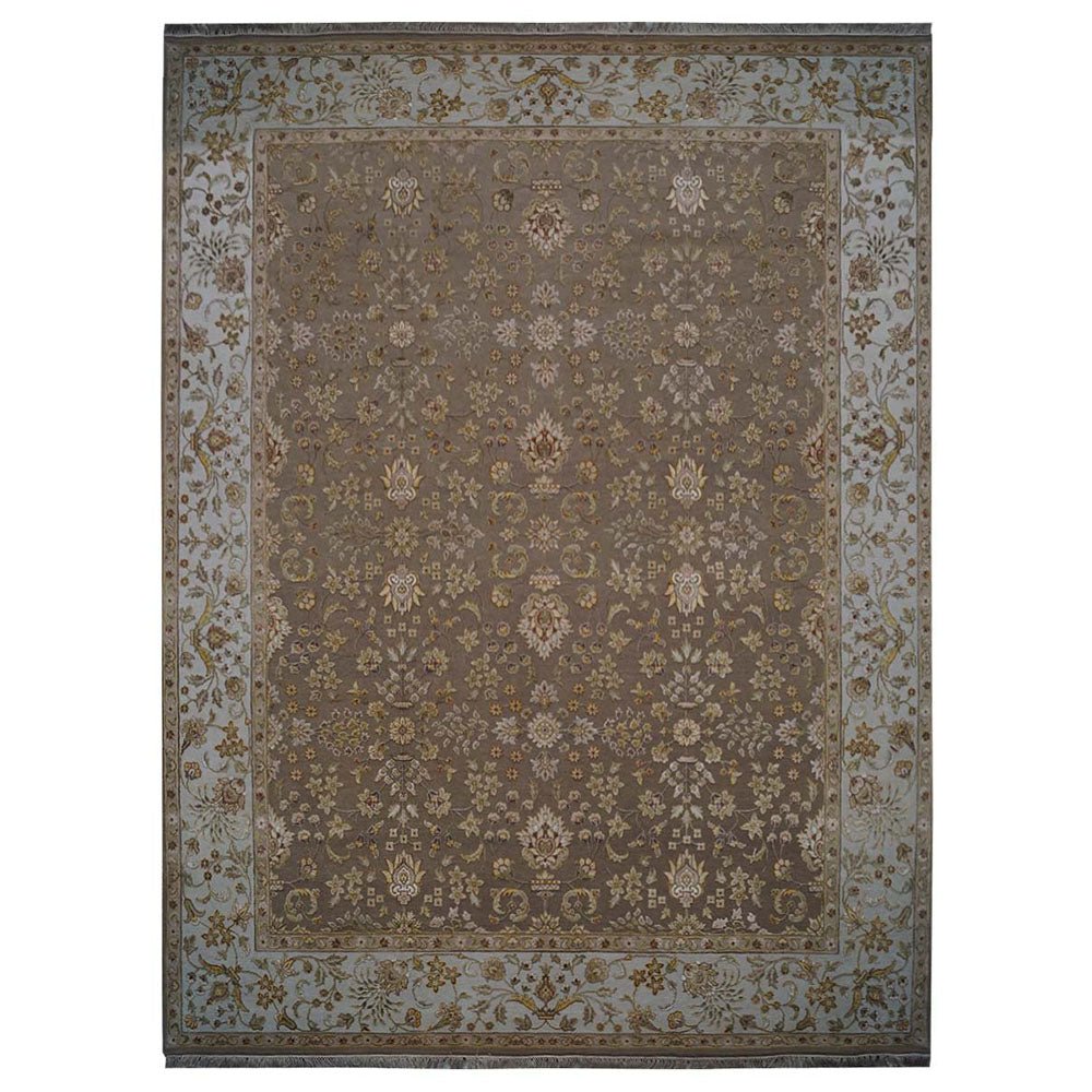 Hand Knotted Persian Silk And Wool Area Rug Oriental Beige - BBH HOMES LLC
