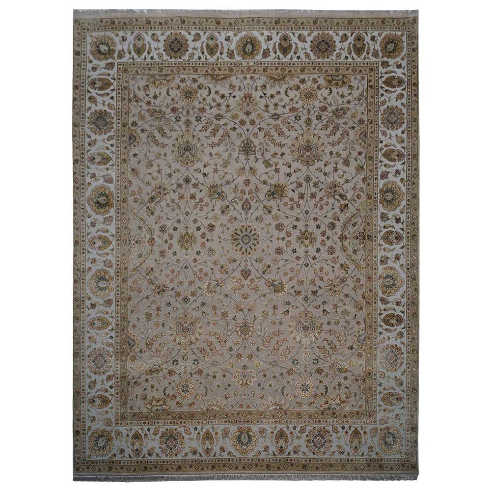 Hand Knotted Persian Silk And Wool Area Rug Oriental Camel - BBH HOMES LLC