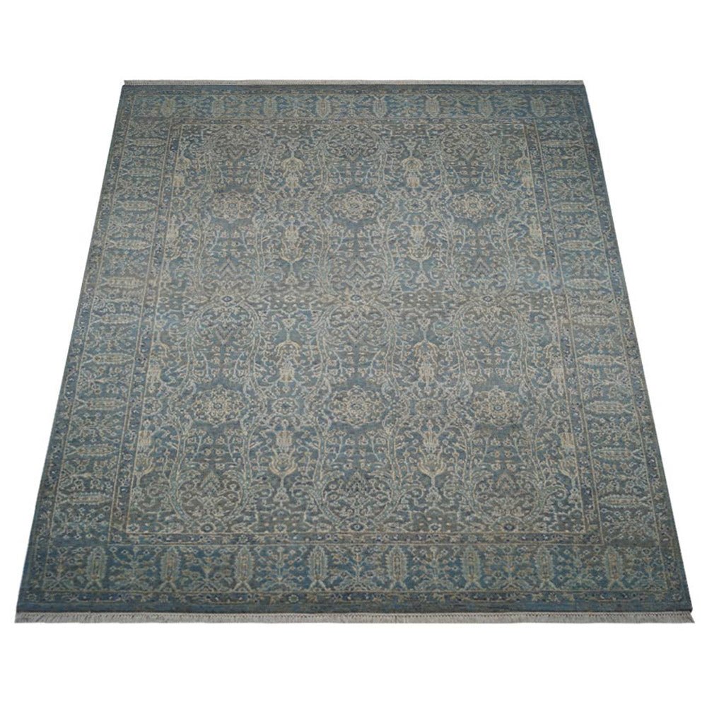 Hand Knotted Persian Wool And Viscose Area Rug Oriental Multicolor - BBH HOMES LLC