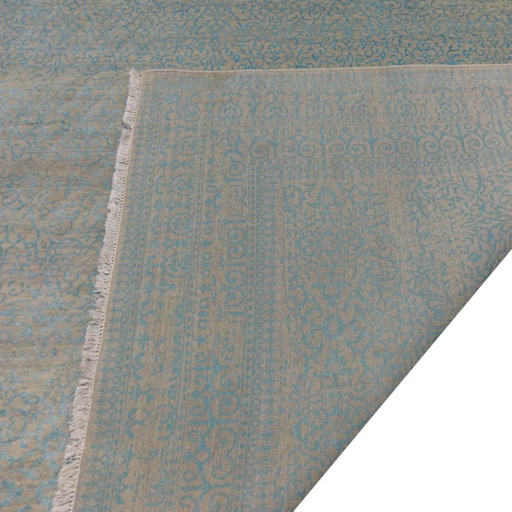 Hand Knotted Persian Wool And Viscose Area Rug Oriental Multicolor - BBH HOMES LLC