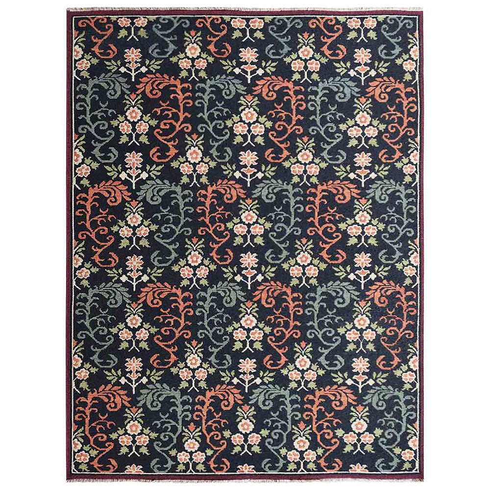 Hand Knotted Sumak Wool Area Rug Floral Multicolor - BBH HOMES LLC