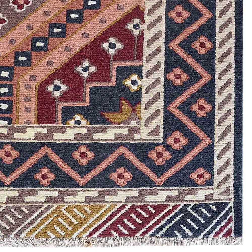 Hand Knotted Sumak Wool Area Rug Oriental Multicolor - BBH HOMES LLC