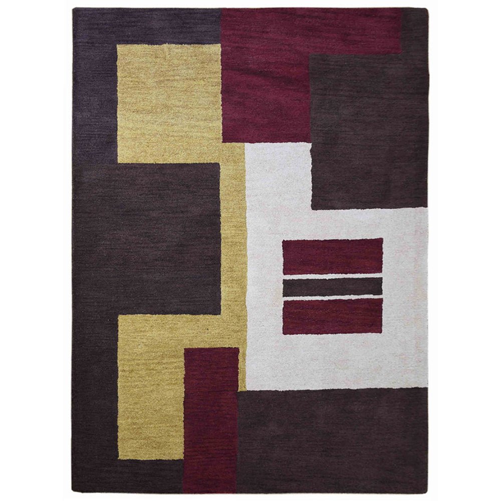 Hand Tufted Wool Area Rug Contemporary Multicolor - BBH HOMES LLC