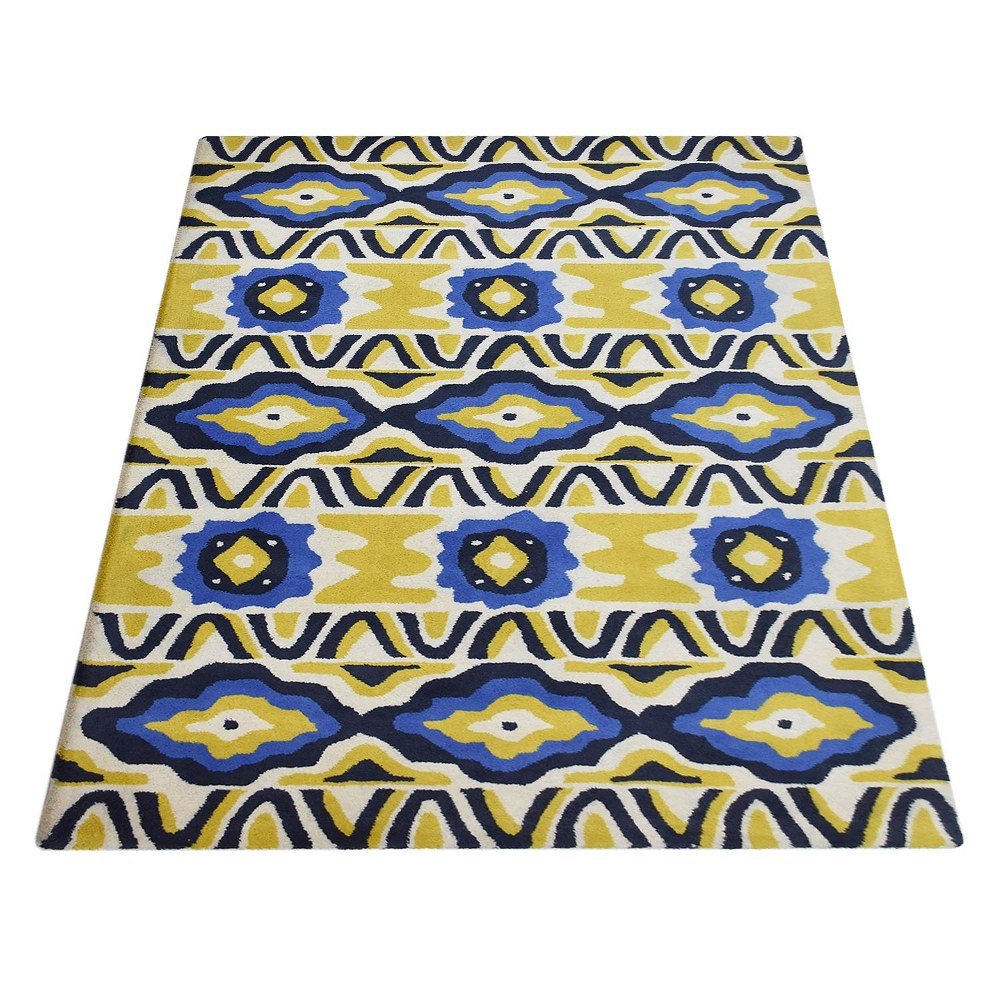 Hand Tufted Wool Area Rug Contemporary Multicolor - BBH HOMES LLC