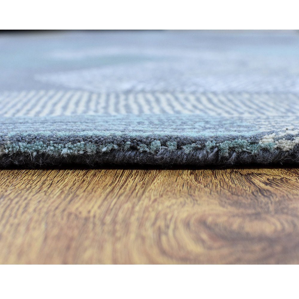 Hand Tufted Wool Area Rug Contemporary Multicolor - BBH HOMES LLC