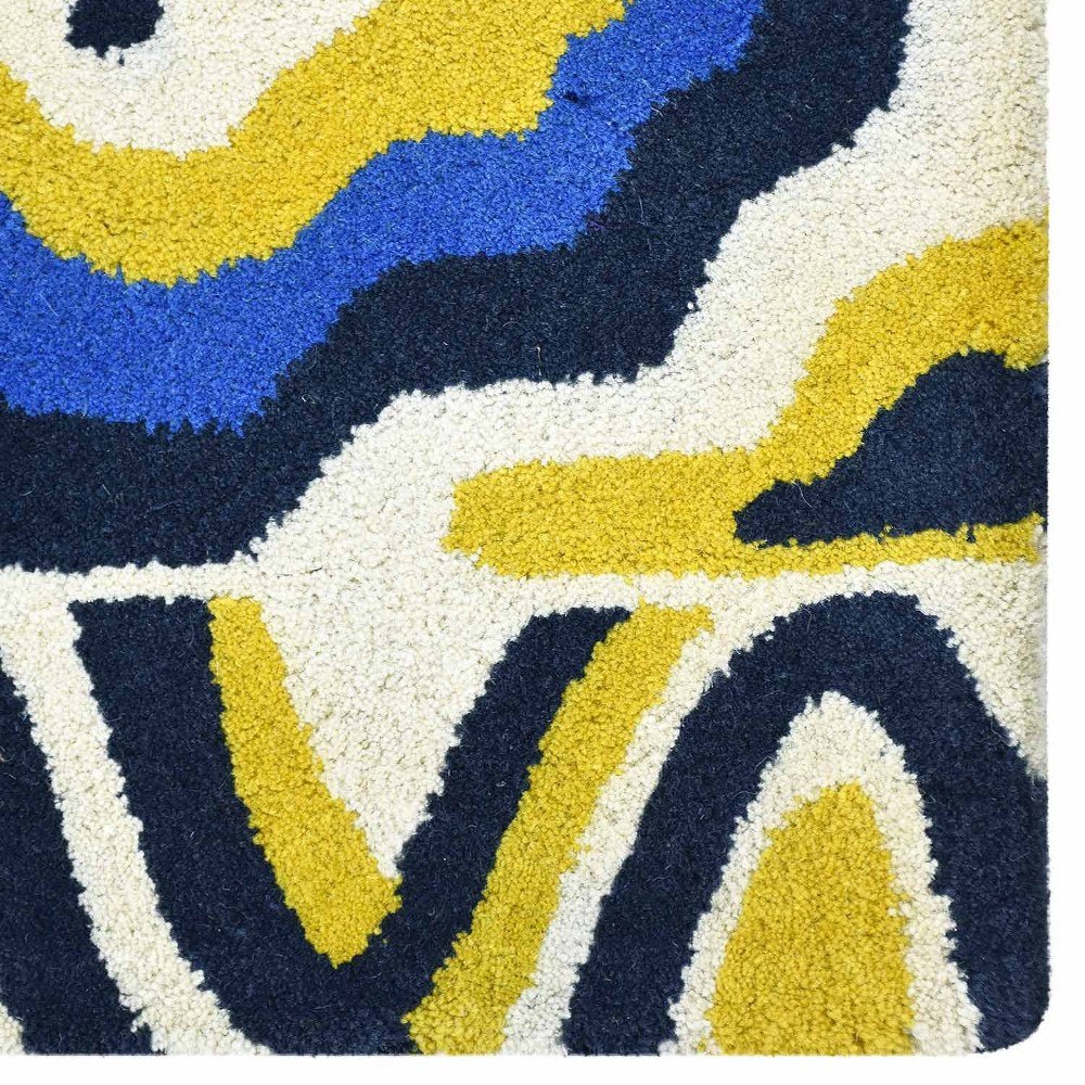 Hand Tufted Wool Area Rug Contemporary Multicolor - BBH HOMES LLC